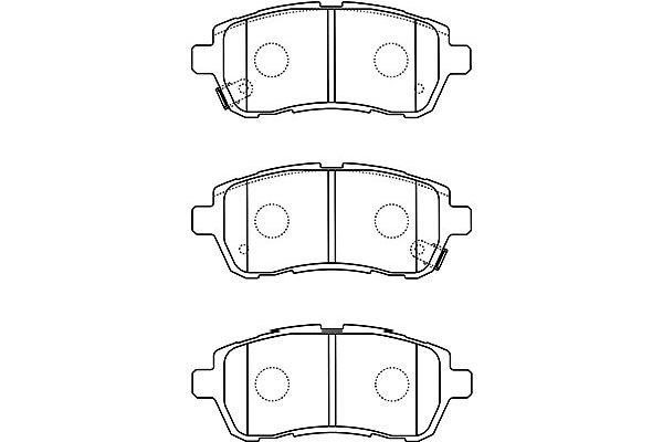 KAVO PARTS Комплект тормозных колодок, дисковый тормоз BP-1519